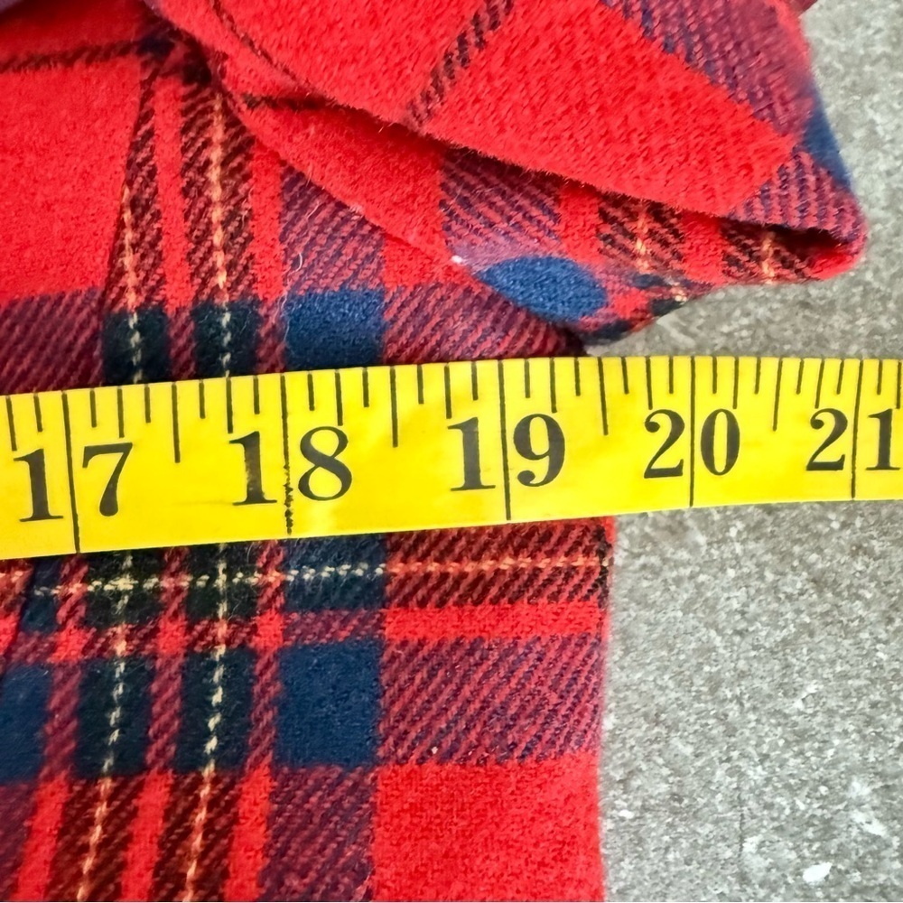 Vintage PENDELTON Red Tartan Wool Plaid Blazer Jacket Women’s Size 10 - Picture 6 of 11